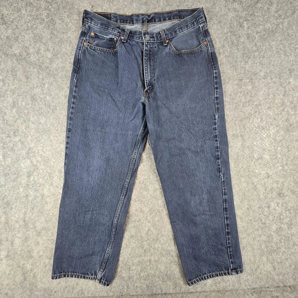 Levi's 550 Jeans Mens 38x29 Blue Relaxed Tapered Denim Zip Fly Medium Wash‎